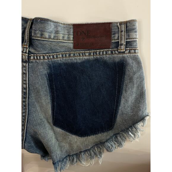 One Teaspoon Royale Bonitas Shorts 28 Colour Royale Mid Rise Button NWT - Picture 5 of 6